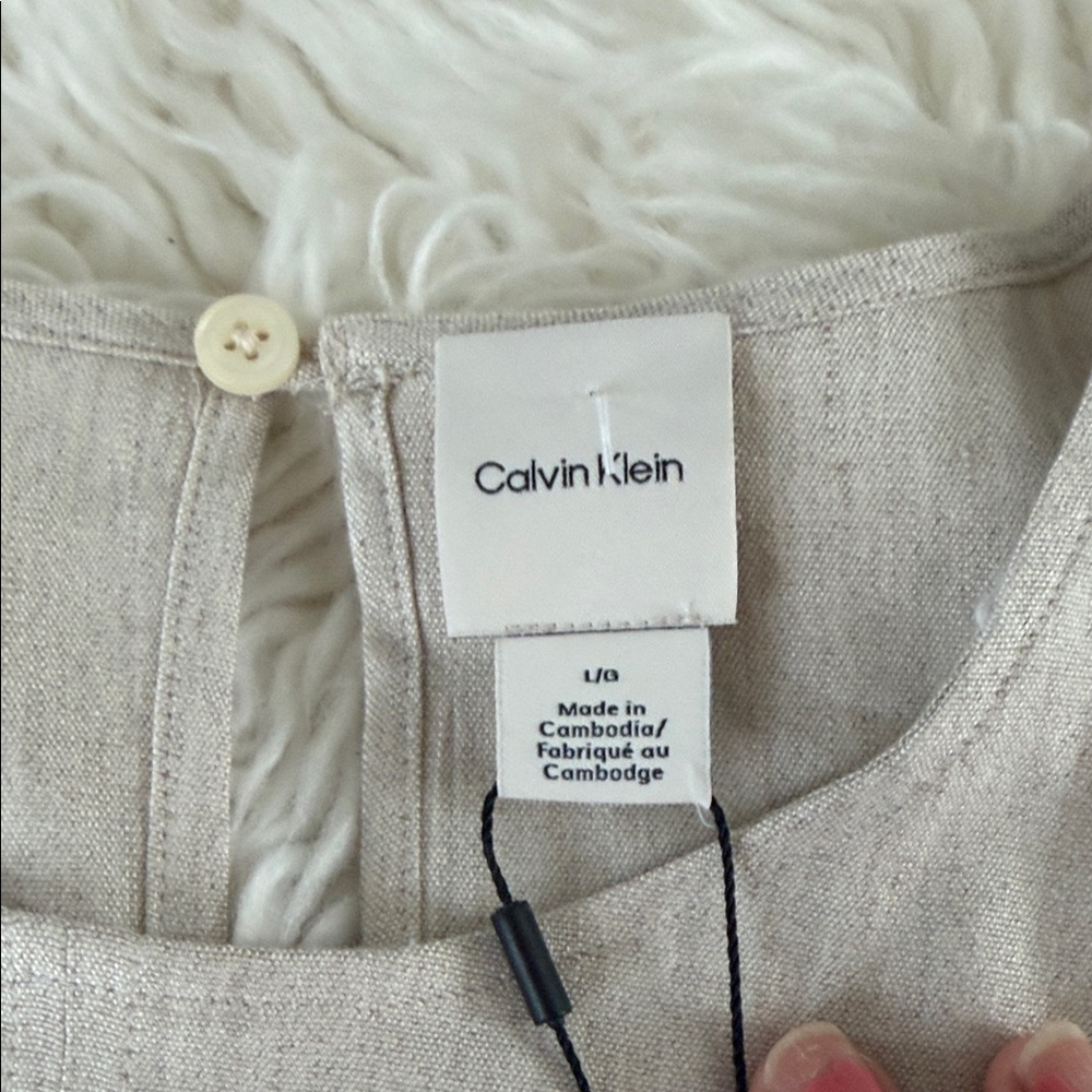 Calvin Klein Cream Midi Dress - Picture 9 of 11